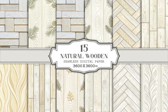 Download Natural Wooden Seamless Patterns Bundle - Natural wood Collection