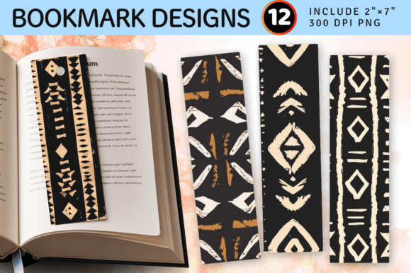 Download Mud Cloth Simple PNG Bookmark Design - Premium Resources